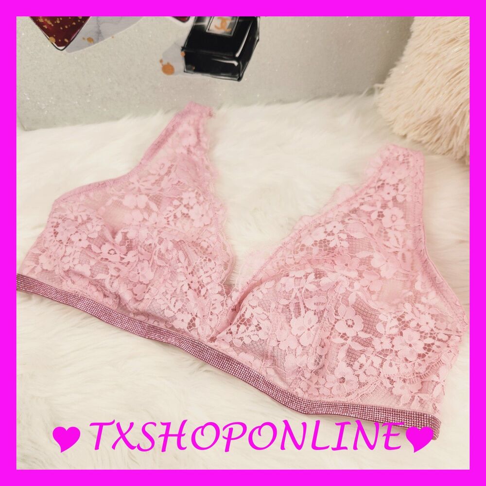 💗👙Victoria's Secret Pink Dream Angels Twinkle Lace Triangle Bra👙💗
